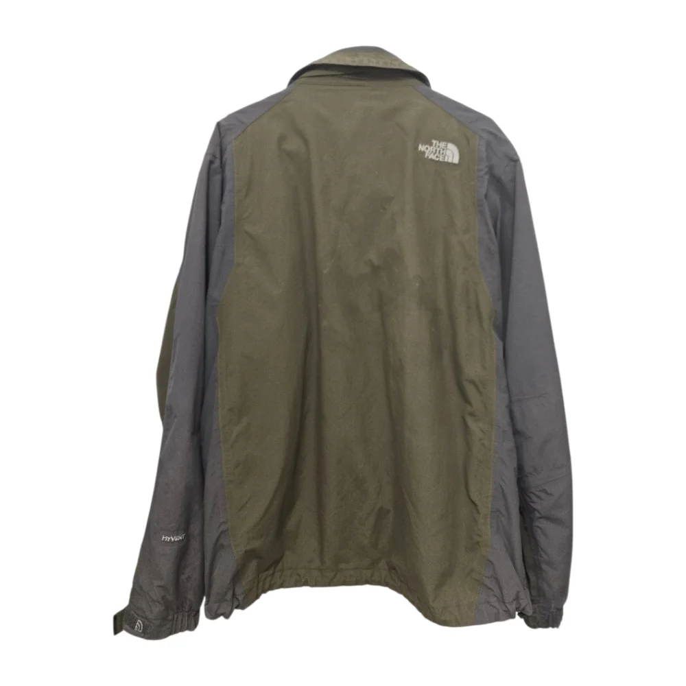The North Face HyVent Waterproof Windbreaker Jacket Men Sz Large Army Green Gray